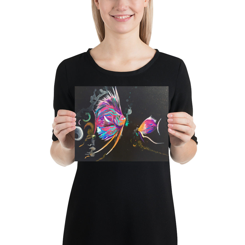 Hot Pink Fish Print