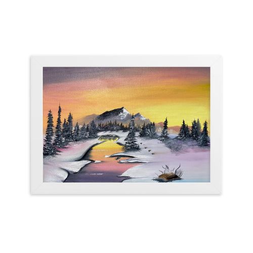 Framed matte paper poster