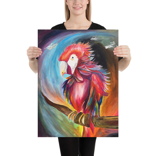 Red Parrot Print