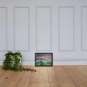 Framed matte paper poster