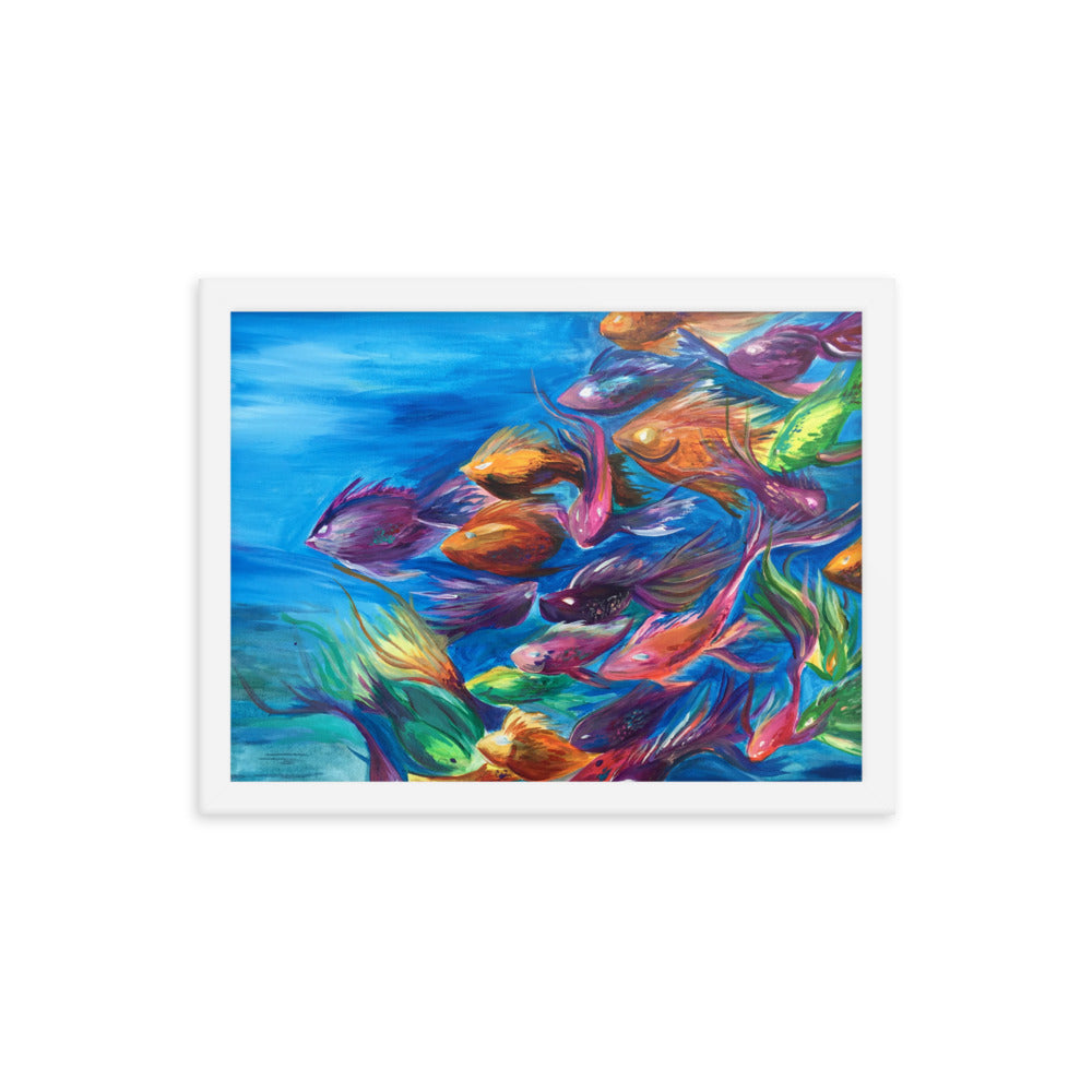 Framed Rainbow Fish Print