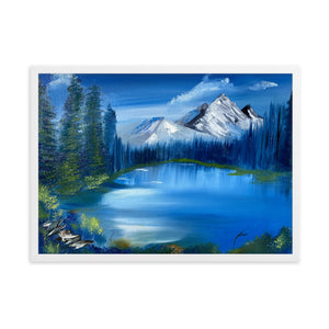 Blue Lake Framed matte paper poster
