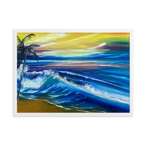Framed matte paper poster